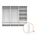 Guarda-Roupa Modulado com 2 Cabideiros e 4 Prateleiras New Tuyo 6 Portas Articuladas 6 Gavetas 270 cm