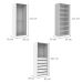 Guarda-Roupa Modulado com 3 Cabideiros e 6 Prateleiras New Tuyo 6 Gavetas Branco 270 cm