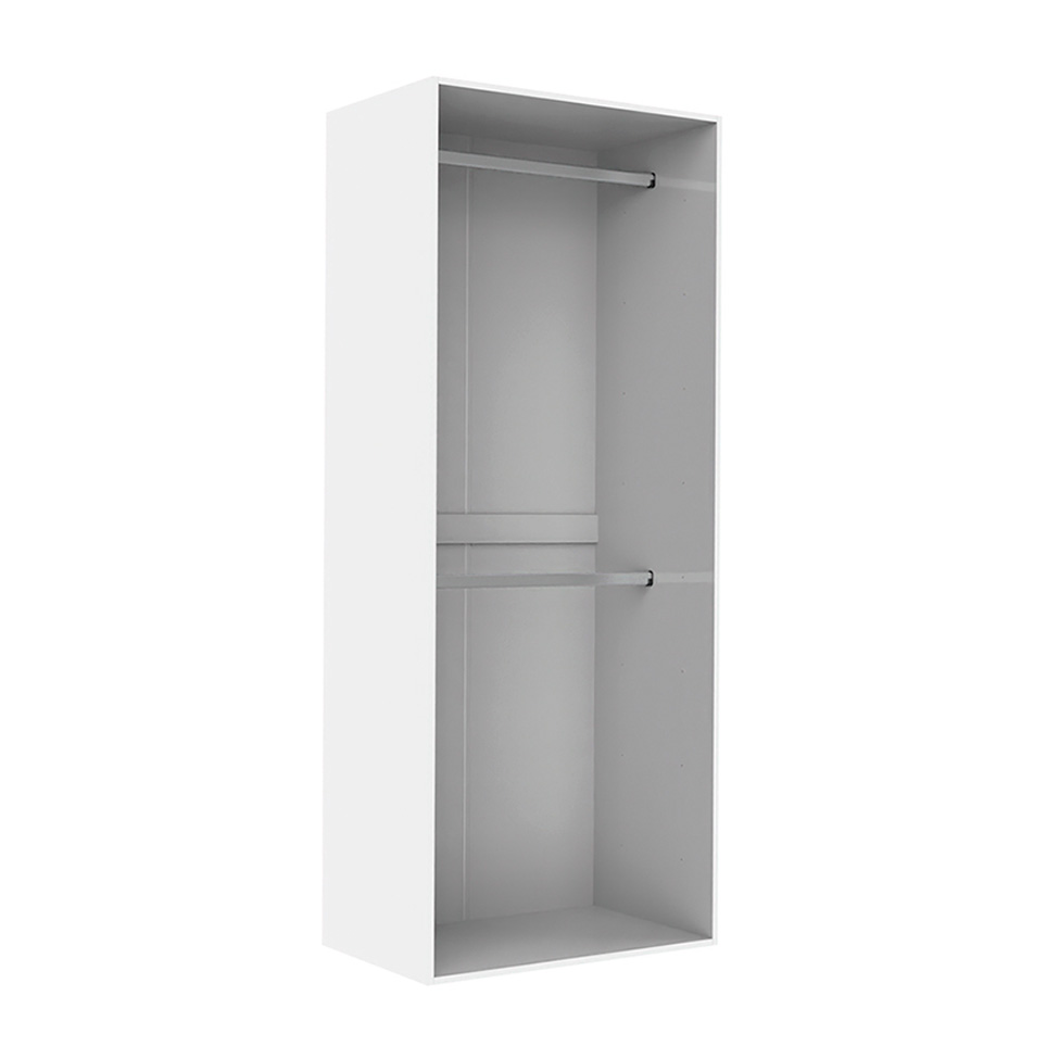 Guarda-Roupa Modulado com 3 Cabideiros e 6 Prateleiras New Tuyo 6 Portas Articuladas 6 Gavetas 270 cm