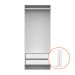 Guarda-Roupa Modulado com Cabideiro New Tuyo 2 Portas Articuladas 2 Gavetas Branco 90 cm
