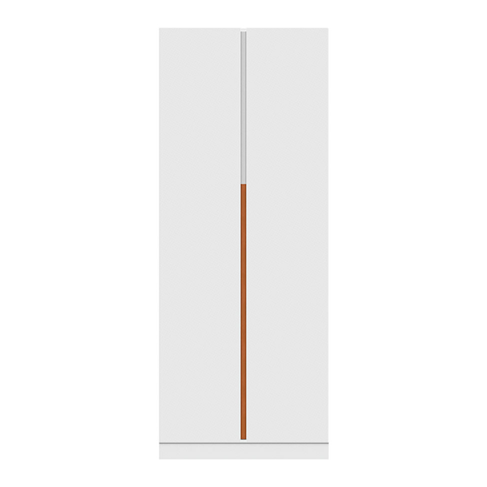 Guarda-Roupa Modulado com Cabideiro Tuyo 2 Portas Articuladas 2 Gavetas Branco 90 cm