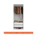 Guarda-Roupa Modulado com Cabideiro Tuyo 2 Portas Articuladas 2 Gavetas Branco 90 cm