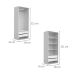 Guarda-Roupa Modulado com Cabideiro e Prateleiras New Tuyo 4 Gavetas Branco 90 cm