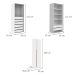 Guarda-Roupa Modulado com Cabideiro e Prateleiras New Tuyo 4 Portas Articuladas 8 Gavetas Branco 180 cm