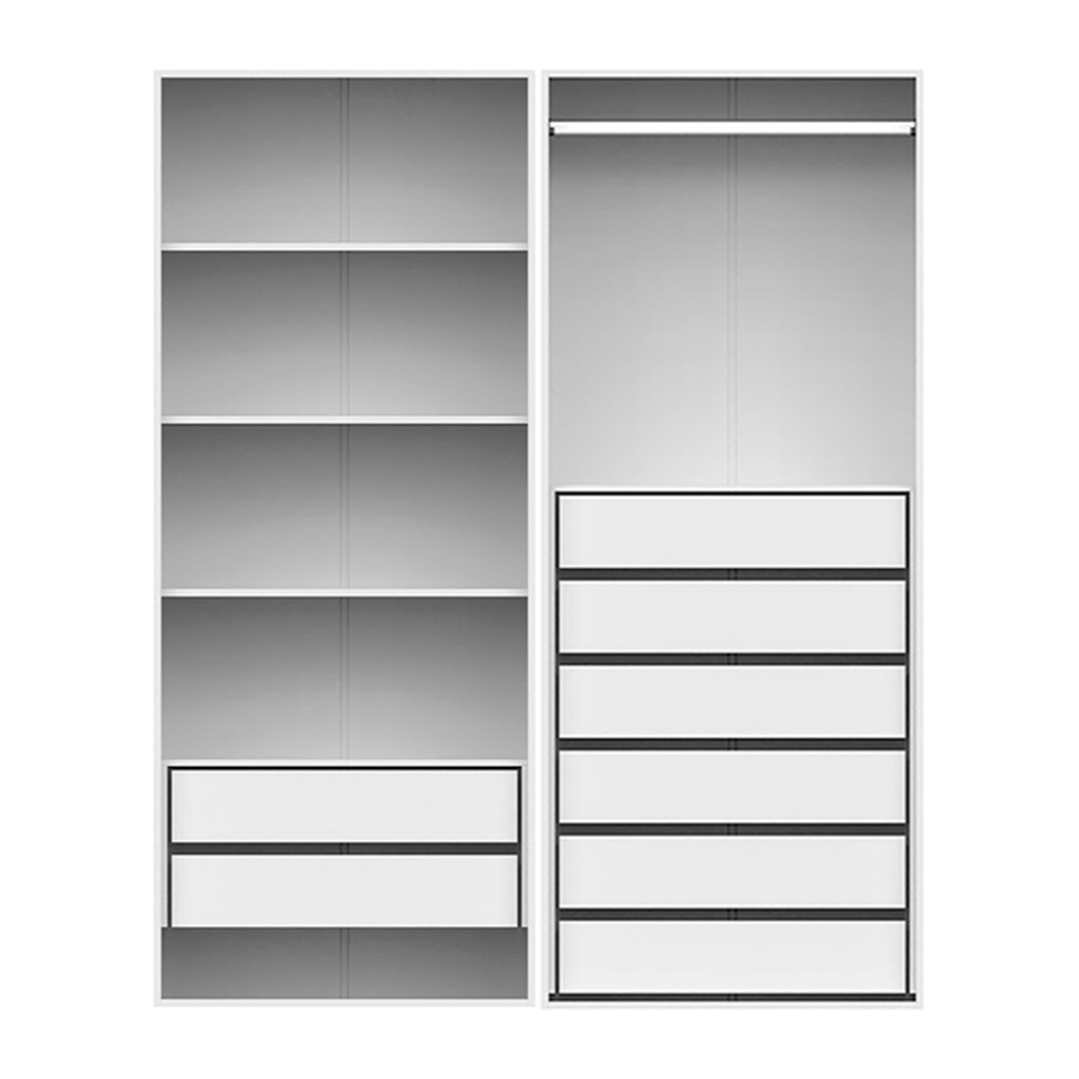 Guarda-Roupa Modulado com Cabideiro e Prateleiras New Tuyo 8 Gavetas 180 cm