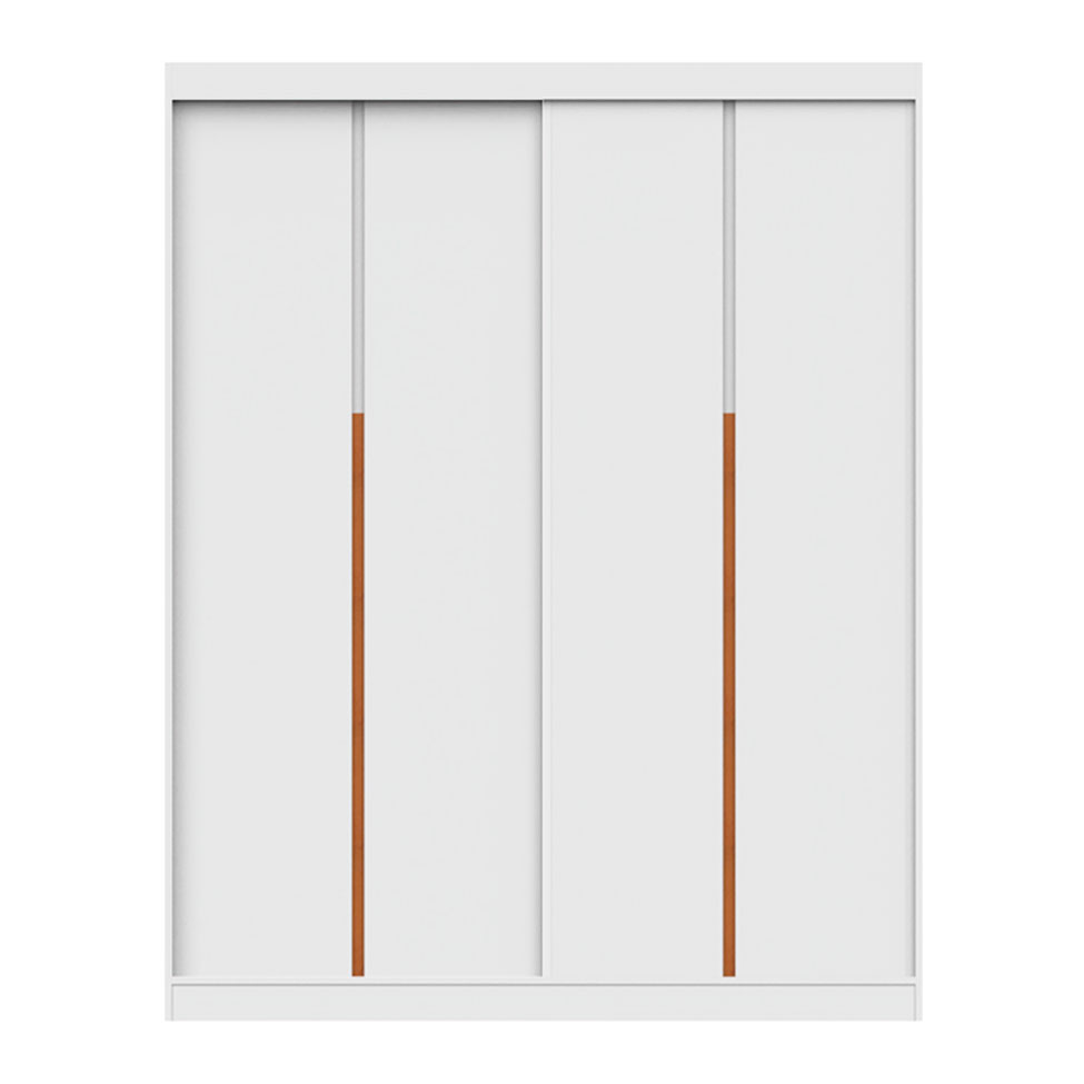 Guarda-Roupa Modulado com Cabideiro e Prateleiras Tuyo 2 Portas Correr 8 Gavetas Branco 184 cm