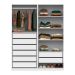 Guarda-Roupa Modulado com Cabideiro e Prateleiras Tuyo 2 Portas Correr 8 Gavetas Branco 184 cm