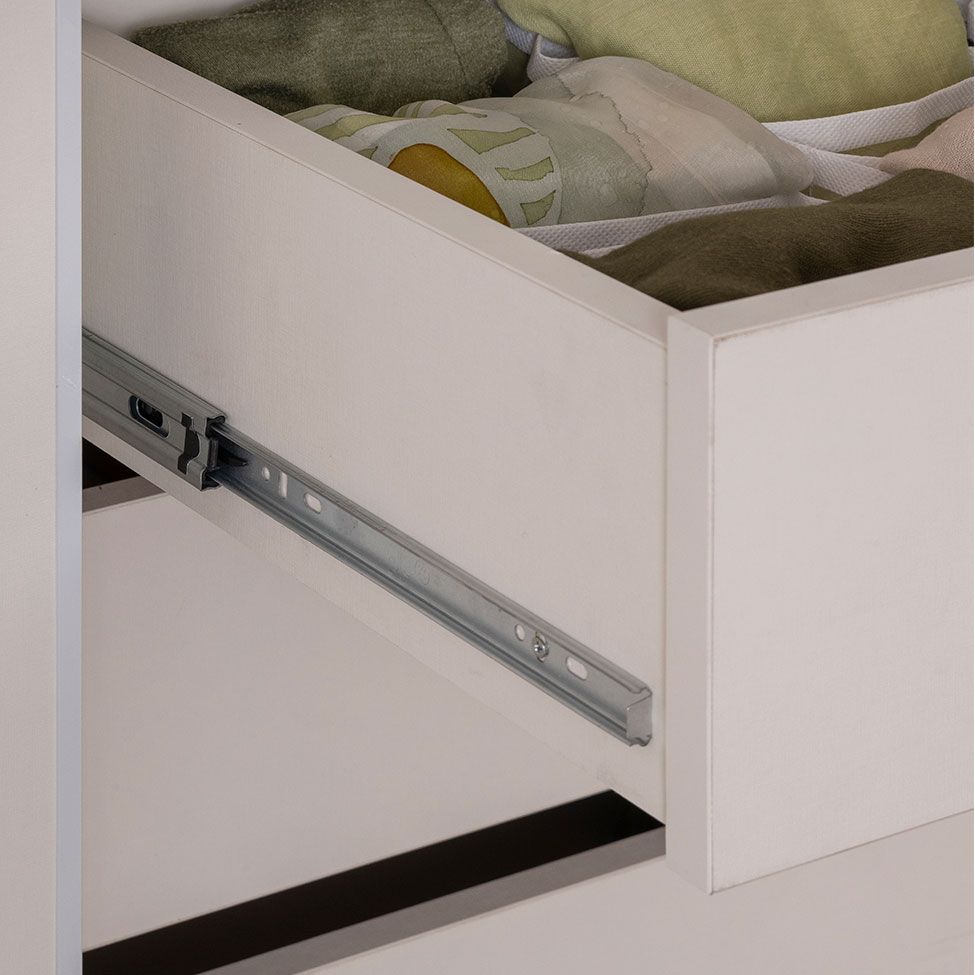 Guarda-Roupa Modulado com Cabideiro e Prateleiras Tuyo 4 Portas Articuladas 4 Gavetas Branco 180 cm