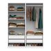 Guarda-Roupa Modulado com Cabideiro e Prateleiras Tuyo 4 Portas Articuladas 4 Gavetas Branco 180 cm