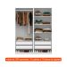 Guarda-Roupa Modulado com Cabideiro e Prateleiras Tuyo 4 Portas Articuladas 4 Gavetas Branco 180 cm