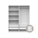 Guarda-Roupa Modulado com Cabideiro e Prateleiras Tuyo 4 Portas Articuladas 4 Gavetas Branco 180 cm