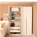 Guarda-Roupa Modulado com Cabideiro e Prateleiras Tuyo 4 Portas Articuladas 8 Gavetas Branco 180 cm