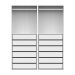 Guarda-Roupa Modulado com Cabideiros New Tuyo 12 Gavetas Branco 180 cm