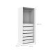 Guarda-Roupa Modulado com Cabideiros New Tuyo 12 Gavetas Branco 180 cm