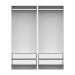 Guarda-Roupa Modulado com Cabideiros New Tuyo 4 Gavetas Branco 180 cm
