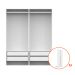 Guarda-Roupa Modulado com Cabideiros New Tuyo 4 Portas Articuladas 4 Gavetas Branco e Itapuã 180 cm