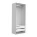 Guarda-Roupa Modulado com Cabideiros New Tuyo 4 Portas Articuladas 4 Gavetas Branco e Itapuã 180 cm