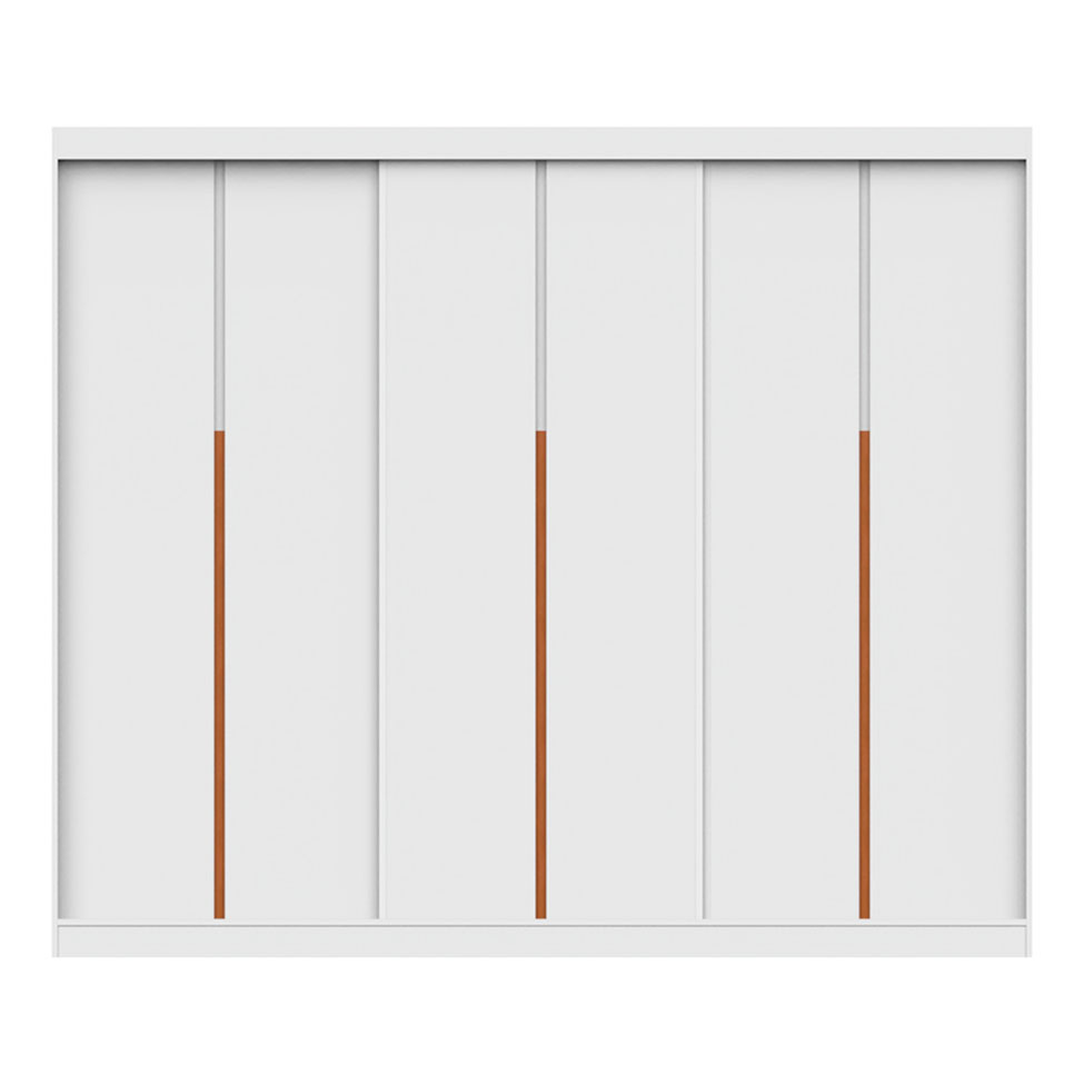 Guarda-Roupa Modulado com Cabideiros Tuyo 3 PT Correr 12 GV Branco 274 cm