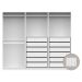 Guarda-Roupa Modulado com Cabideiros Tuyo 3 PT Correr 12 GV Branco 274 cm