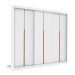 Guarda-Roupa Modulado com Cabideiros Tuyo 3 Portas Correr 6 Gavetas Branco 274 cm