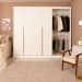 Guarda-Roupa Modulado com Cabideiros Tuyo 3 Portas Correr 6 Gavetas Branco 274 cm