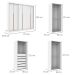 Guarda-Roupa Modulado com Cabideiros Tuyo 3 Portas Correr 6 Gavetas Branco 274 cm