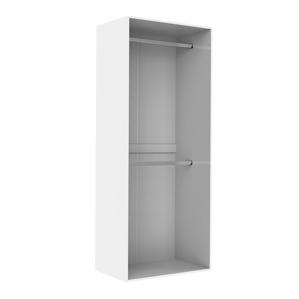 Guarda-Roupa Modulado com Cabideiros Tuyo 3 Portas Correr 6 Gavetas Branco 274 cm