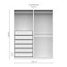 Guarda-Roupa Modulado com Cabideiros Tuyo 4 PT Articuladas 6 GV Branco 180 cm