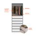 Guarda-Roupa Modulado com Cabideiros Tuyo 4 PT Articuladas 6 GV Branco 180 cm