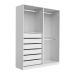 Guarda-Roupa Modulado com Cabideiros Tuyo 4 PT Articuladas 6 GV Branco 180 cm