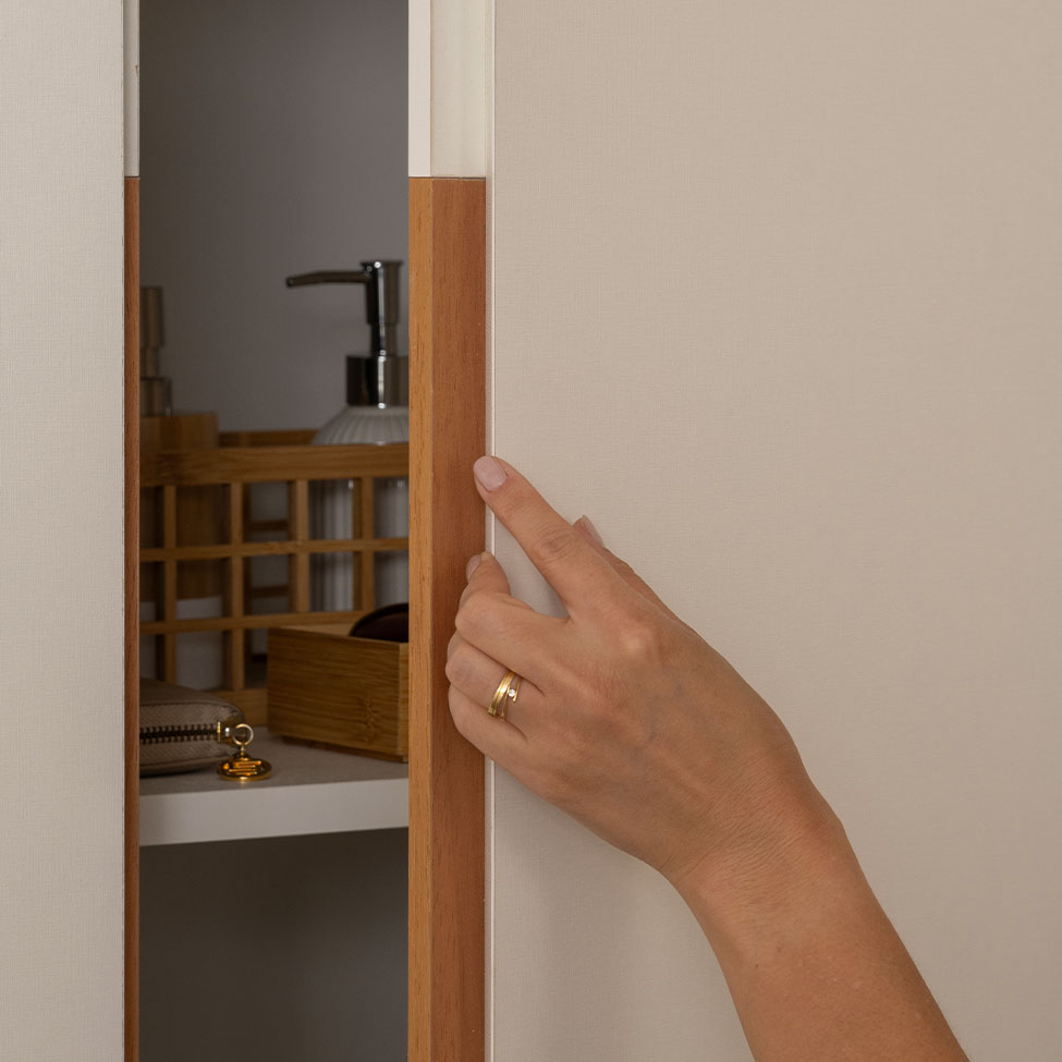 Guarda-Roupa Modulado com Cabideiros Tuyo 4 PT Articuladas 6 GV Branco 180 cm