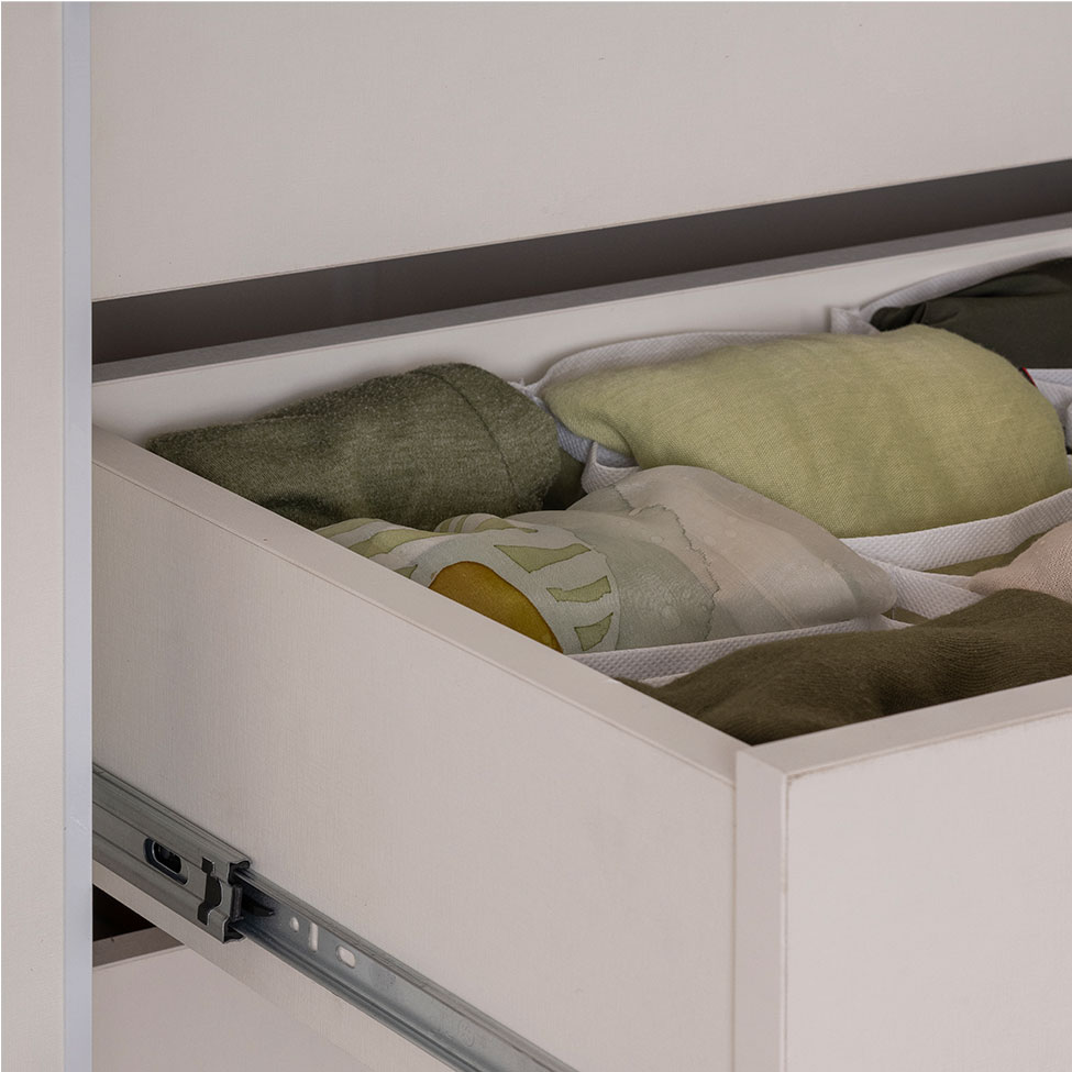 Guarda-Roupa Modulado com Cabideiros Tuyo 4 PT Articuladas 6 GV Branco 180 cm