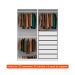 Guarda-Roupa Modulado com Cabideiros Tuyo 4 PT Articuladas 6 GV Branco 180 cm