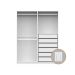 Guarda-Roupa Modulado com Cabideiros Tuyo 4 PT Articuladas 6 GV Branco 180 cm