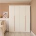 Guarda-Roupa Modulado com Cabideiros Tuyo 4 Portas Articuladas 6 Gavetas Branco 180 cm