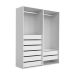 Guarda-Roupa Modulado com Cabideiros Tuyo 8 GV Branco 180 cm
