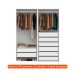 Guarda-Roupa Modulado com Cabideiros Tuyo 8 GV Branco 180 cm