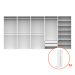 Guarda-Roupa Modulado com Cabideiros e Prateleiras New Tuyo 10 Portas 2 Gavetas Branco 450 cm