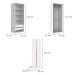 Guarda-Roupa Modulado com Cabideiros e Prateleiras New Tuyo 4 Portas Articuladas 2 Gavetas Branco 180 cm