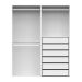 Guarda-Roupa Modulado com Cabideiros e Prateleiras New Tuyo 6 Gavetas Branco 180 cm