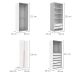Guarda-Roupa Modulado com Cabideiros e Prateleiras New Tuyo 6 Portas Articuladas 8 Gavetas Branco 270 cm