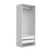 Guarda-Roupa Modulado com Cabideiros e Prateleiras Tuyo 3 Portas de Correr 6 Gavetas Branco 274 cm