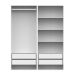 Guarda-Roupa Modulado com Cabideiros e Prateleiras Tuyo 4 Gavetas Branco 180 cm