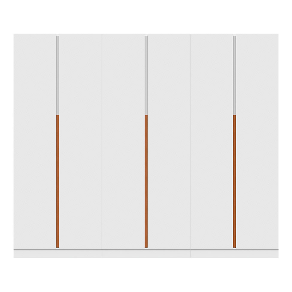 Guarda-Roupa Modulado com Cabideiros e Prateleiras Tuyo 6 Portas Articuladas 8 Gavetas Branco 270 cm