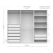 Guarda-Roupa Modulado com Cabideiros e Prateleiras Tuyo 6 Portas Articuladas 8 Gavetas Branco 270 cm