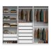 Guarda-Roupa Modulado com Cabideiros e Prateleiras Tuyo 6 Portas Articuladas 8 Gavetas Branco 270 cm