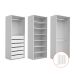 Guarda-Roupa Modulado com Cabideiros e Prateleiras Tuyo 6 Portas Correr 6 Gavetas Branco 274 cm