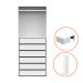 Guarda-Roupa Modulado com Maleiro e Cabideiro New Tuyo 4 Portas Articuladas 6 Gavetas Branco 90 cm