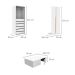 Guarda-Roupa Modulado com Maleiro e Cabideiro New Tuyo 4 Portas Articuladas 6 Gavetas Branco 90 cm