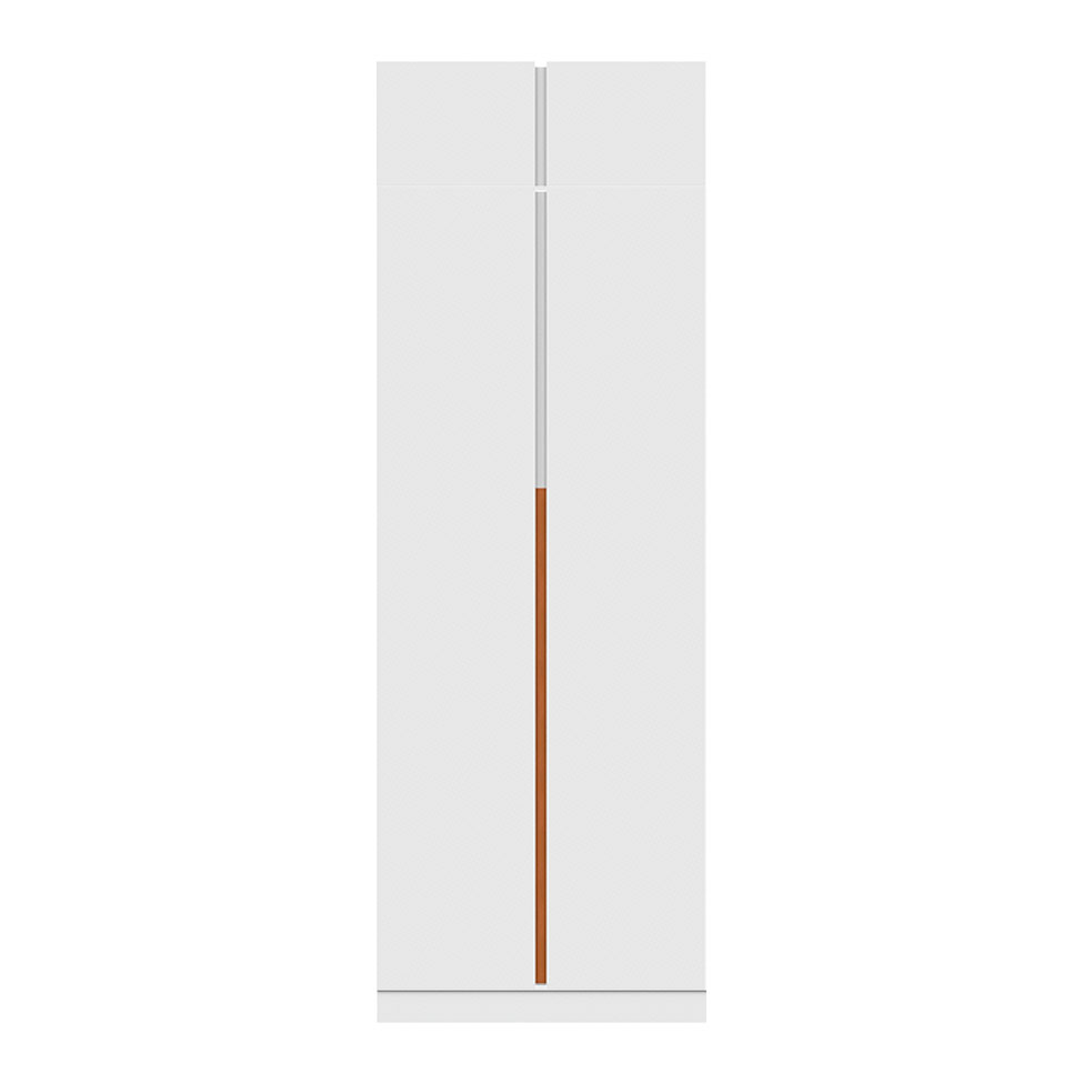 Guarda-Roupa Modulado com Maleiro e Cabideiro Tuyo 2 Portas Articuladas 6 Gavetas Branco 90 cm